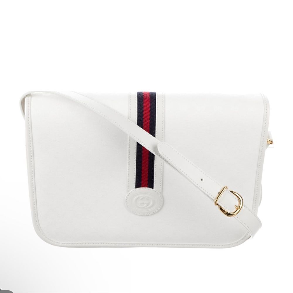 Gucci white Gg coated canvas crossbody shoulder bag - Picture 16 of 16